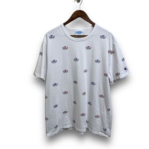 Champion Men's All Over‎ Print T Shirt White / Multi 

Size XL 23.5 x 29